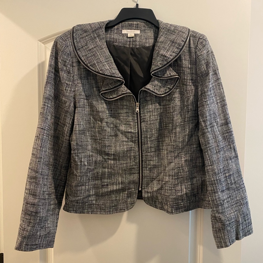 Dressbarn Ruffle Zipper Blazer - Picture 5 of 5